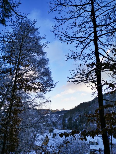 Wandern Bontkirchen Sauerland Winter